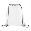 Clear Drawstring Cinch Backpack | https://www.bestnamebadges.com