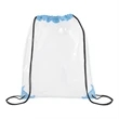 Clear Drawstring Cinch Backpack | https://www.bestnamebadges.com