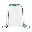 Clear Drawstring Cinch Backpack | https://www.bestnamebadges.com
