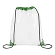 Clear Drawstring Cinch Backpack | https://www.bestnamebadges.com
