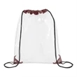 Clear Drawstring Cinch Backpack | https://www.bestnamebadges.com