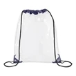Clear Drawstring Cinch Backpack | https://www.bestnamebadges.com