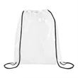 Clear Drawstring Cinch Backpack | https://www.bestnamebadges.com