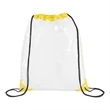 Clear Drawstring Cinch Backpack | https://www.bestnamebadges.com