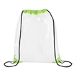 Clear Drawstring Cinch Backpack | https://www.bestnamebadges.com