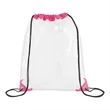 Clear Drawstring Cinch Backpack | https://www.bestnamebadges.com