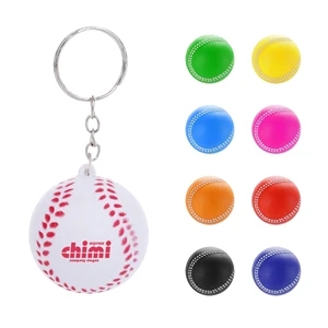 Baseball Key Ring PU Toy Stress Ball