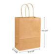 Custom Vertical Brown Kraft Paper Shopping Bag | https://www.bestnamebadges.com