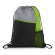 Slant Pocket Drawstring Sports Backpack | https://www.bestnamebadges.com