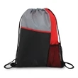 Slant Pocket Drawstring Sports Backpack | https://www.bestnamebadges.com