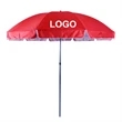 Custom AD Beach Umbrella | https://www.bestnamebadges.com