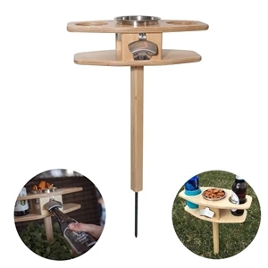 Outdoor Wine Table with Bottle Opener