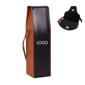 Single Bottle PU Wine Bag
