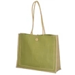 Convention Jute Tote Bag w/ Long Handles 18" X 14" X 5.5" | https://www.bestnamebadges.com