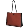 Convention Jute Tote Bag w/ Long Handles 18" X 14" X 5.5" | https://www.bestnamebadges.com
