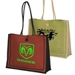 Convention Jute Tote Bag w/ Long Handles 18" X 14" X 5.5" | https://www.bestnamebadges.com