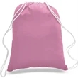 Sporty Canvas Drawstring Backpack w/ Custom Logo (14" X 18") | https://www.bestnamebadges.com