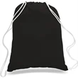 Sporty Canvas Drawstring Backpack w/ Custom Logo (14" X 18") | https://www.bestnamebadges.com