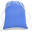 Sporty Canvas Drawstring Backpack w/ Custom Logo (14" X 18") | https://www.bestnamebadges.com
