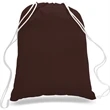 Sporty Canvas Drawstring Backpack w/ Custom Logo (14" X 18") | https://www.bestnamebadges.com