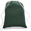 Sporty Canvas Drawstring Backpack w/ Custom Logo (14" X 18") | https://www.bestnamebadges.com