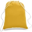 Sporty Canvas Drawstring Backpack w/ Custom Logo (14" X 18") | https://www.bestnamebadges.com