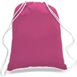 Sporty Canvas Drawstring Backpack w/ Custom Logo (14" X 18") | https://www.bestnamebadges.com