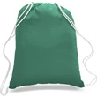 Sporty Canvas Drawstring Backpack w/ Custom Logo (14" X 18") | https://www.bestnamebadges.com