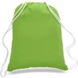 Sporty Canvas Drawstring Backpack w/ Custom Logo (14" X 18") | https://www.bestnamebadges.com