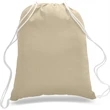 Sporty Canvas Drawstring Backpack w/ Custom Logo (14" X 18") | https://www.bestnamebadges.com