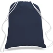 Sporty Canvas Drawstring Backpack w/ Custom Logo (14" X 18") | https://www.bestnamebadges.com