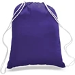 Sporty Canvas Drawstring Backpack w/ Custom Logo (14" X 18") | https://www.bestnamebadges.com