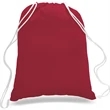 Sporty Canvas Drawstring Backpack w/ Custom Logo (14" X 18") | https://www.bestnamebadges.com