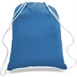Sporty Canvas Drawstring Backpack w/ Custom Logo (14" X 18") | https://www.bestnamebadges.com