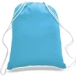 Sporty Canvas Drawstring Backpack w/ Custom Logo (14" X 18") | https://www.bestnamebadges.com
