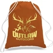 Sporty Canvas Drawstring Backpack w/ Custom Logo (14" X 18") | https://www.bestnamebadges.com