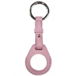 Leather Air-Tag w/ Belt Closure & Keyring Custom Luggage Tag | https://www.bestnamebadges.com