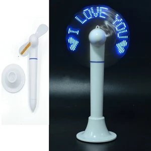 Ballpoint Pen With LED Message Fan