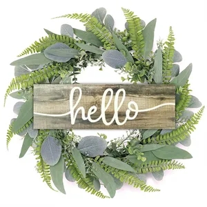 Wooden Hello sign