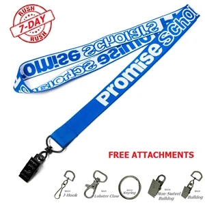 7 Day Rush Woven Lanyards w/ Custom Imprint Event | https://www.bestnamebadges.com