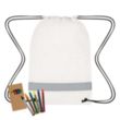 Lil' Bit Reflective Coloring Drawstring Bag With Crayons | https://www.bestnamebadges.com