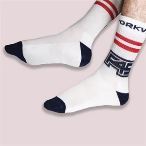 Cotton Athletic Crew Socks- Made In Italy