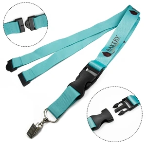 Polyester Full Color Lanyard w/Safety Break & Buckle Release | https://www.bestnamebadges.com