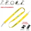 Double Clip Full Color Polyester Lanyard w/ Custom Logo | https://www.bestnamebadges.com