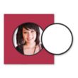 2-in-1 Circle Car Magnet w/Picture Frame | https://www.bestnamebadges.com