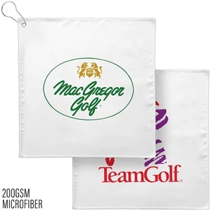 12x12 Golf Towel With Grommet - 200GSM