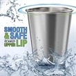 16 Ounce Stainless Steel Pint Cups | https://www.bestnamebadges.com