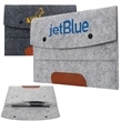 Clamshell Felt Laptop Sleeve w/ Two Compartments | https://www.bestnamebadges.com
