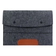 Clamshell Felt Laptop Sleeve w/ Two Compartments | https://www.bestnamebadges.com