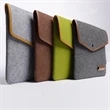 Felt Laptop Sleeve w/ Leather Rim Flip Top & Button Closure | https://www.bestnamebadges.com